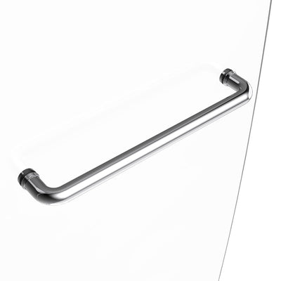 TS04 Allen Frameless Hinged Shower Door with Klearteck (3/8" Thickness) (Chrome)  - Shop at Home Craft Studio - 3