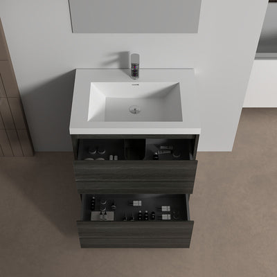 V9002 30" Vanity With Acrylic Sink Combo (Charcoal Grey)  - Shop at Home Craft Studio - 6