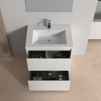 V9002 30" Vanity With Acrylic Sink Combo (Glossy White)  - Shop at Home Craft Studio - 5