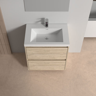 V9002 30" Vanity With Acrylic Sink Combo (Natural Oak)  - Shop at Home Craft Studio - 5