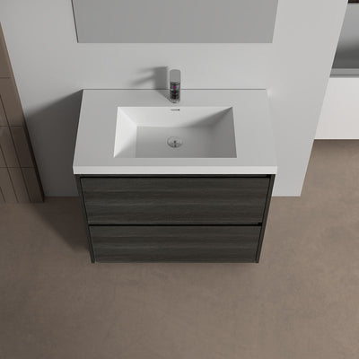 V9002 36" Vanity With Acrylic Sink Combo (Charcoal Grey)  - Shop at Home Craft Studio - 5