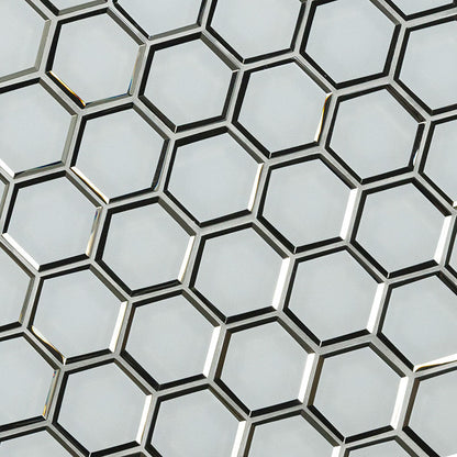 Ice Beveled 3" Hexagon