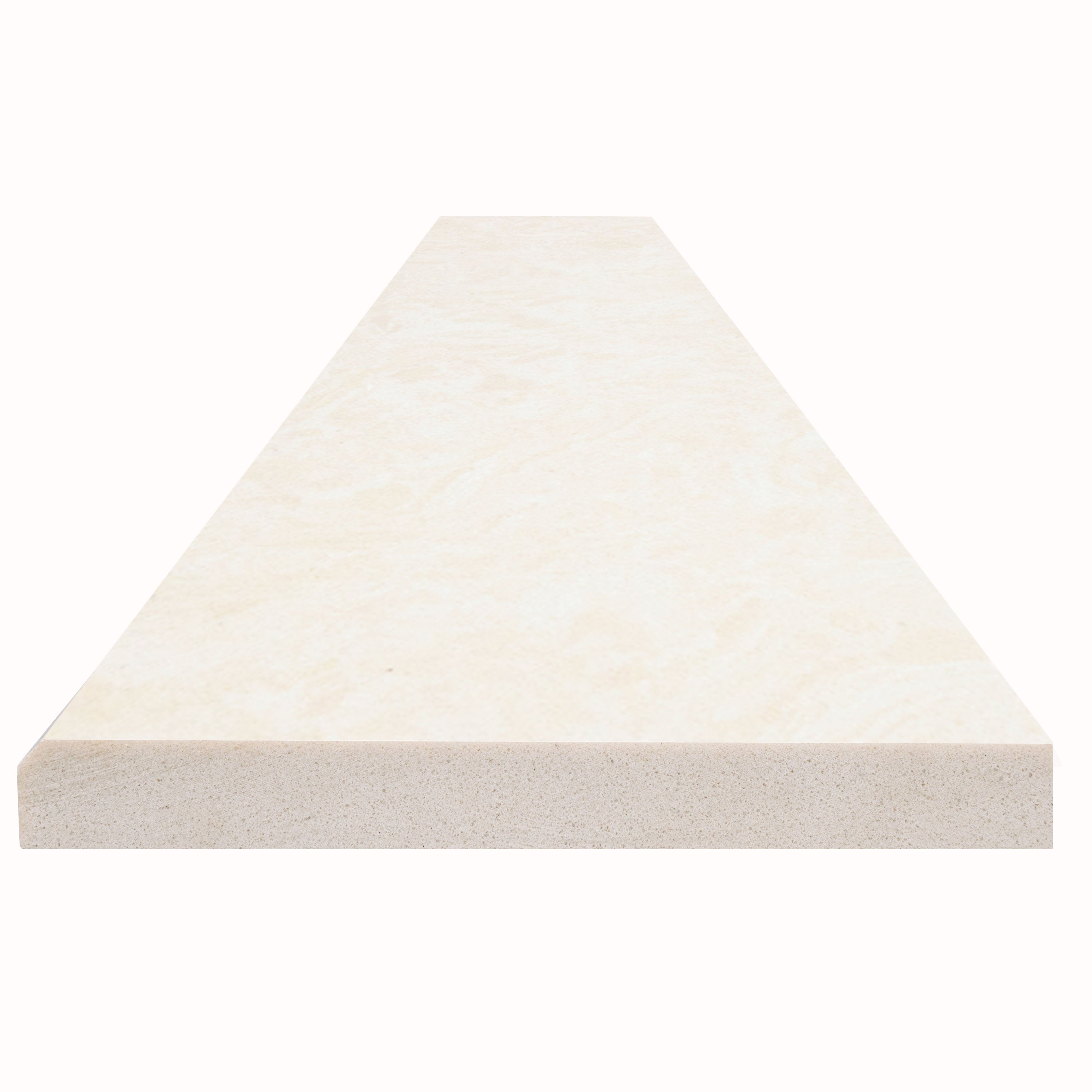 Ivory 6x73x0.62 Single Beveled Polished Threshold