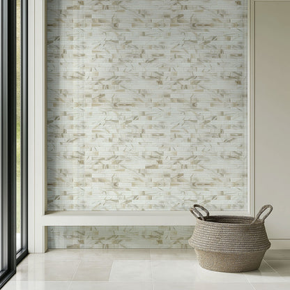 Ivory Amber Beveled Subway Tile