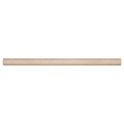 Ivory Travertine 3/4x3/4x12 Honed Pencil Molding