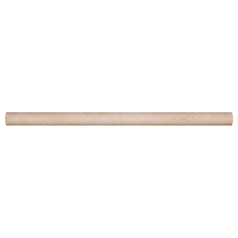 Ivory Travertine 3/4x3/4x12 Honed Pencil Molding