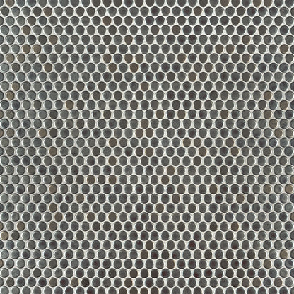 Metallico Penny Round Glass Mosaic Tile
