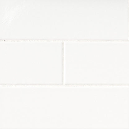 METRO WHITE 4X12 SINGLE BULLNOSE GLOSSY