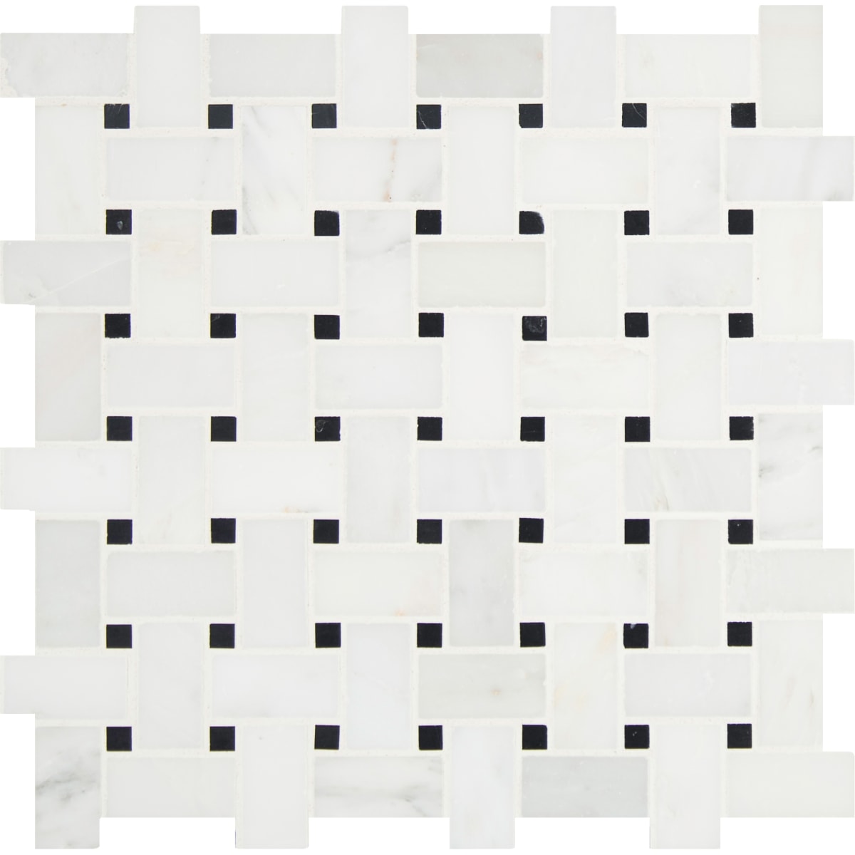 Arabescato Carrara Basketweave Mosaic