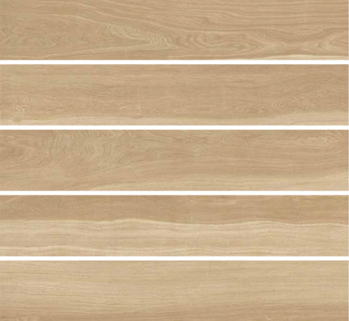 Natura Eleganza Oak Noce Porcelain Tile in Matt finish showcasing natural wood grain patterns.