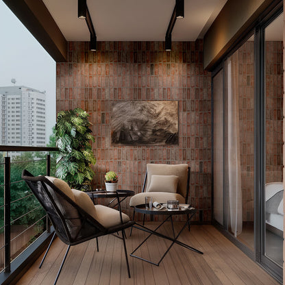 Noble Red Clay Brick Tile 2.25x7.5