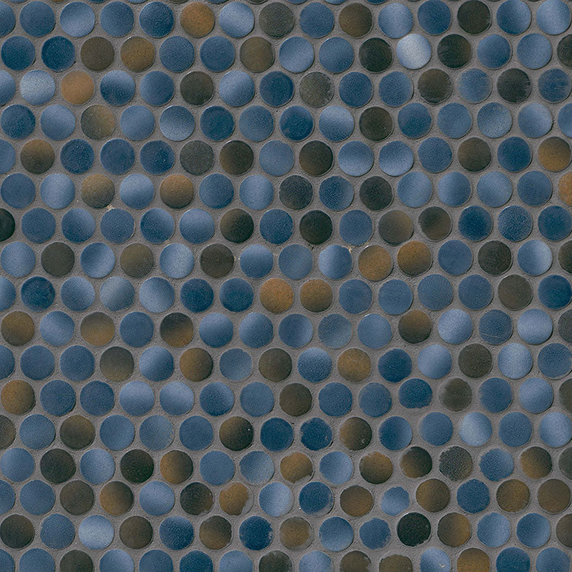 Penny Round Azul Glossy