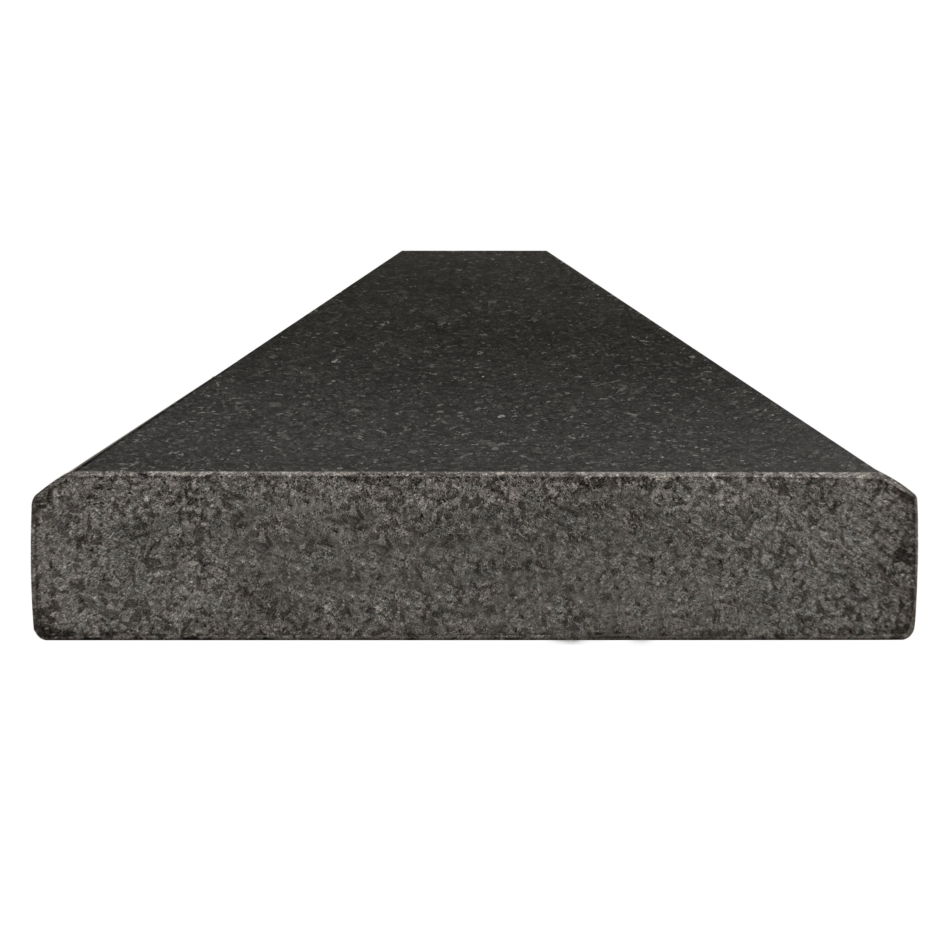 Black Granite 4x36x0.75 Honed Double Beveled Threshold