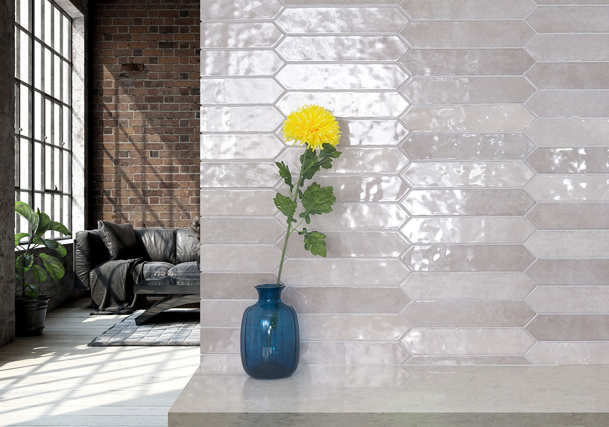 Renzo Sterling Ceramic Pickett Tile