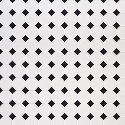 Retro Octagon Bianco 6mm Glossy
