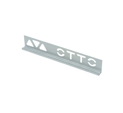 5/16" trim piece in silver metal, featuring unique cutouts for design and functionality.