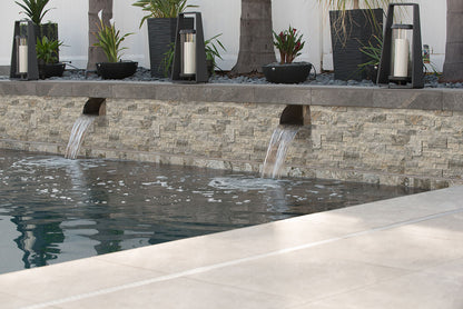 RockMount™ Stacked Stone Panels - Silver Travertine