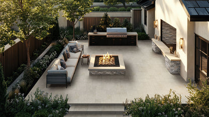 Silver Travertine XL RockMount Stacked Stone Panels