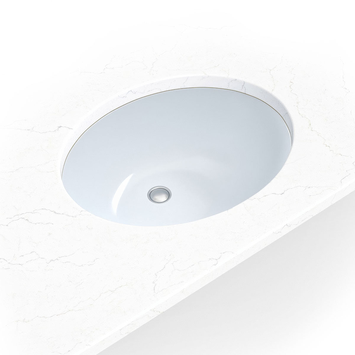 Porcelain Vanity Oval White-1714