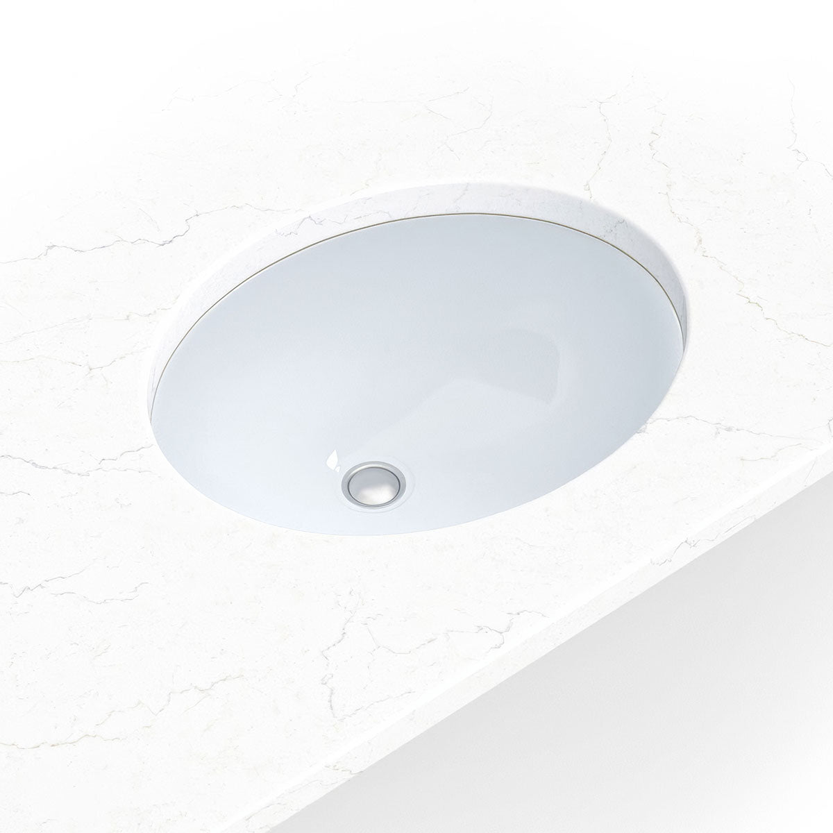 Porcelain Vanity Oval White-1512