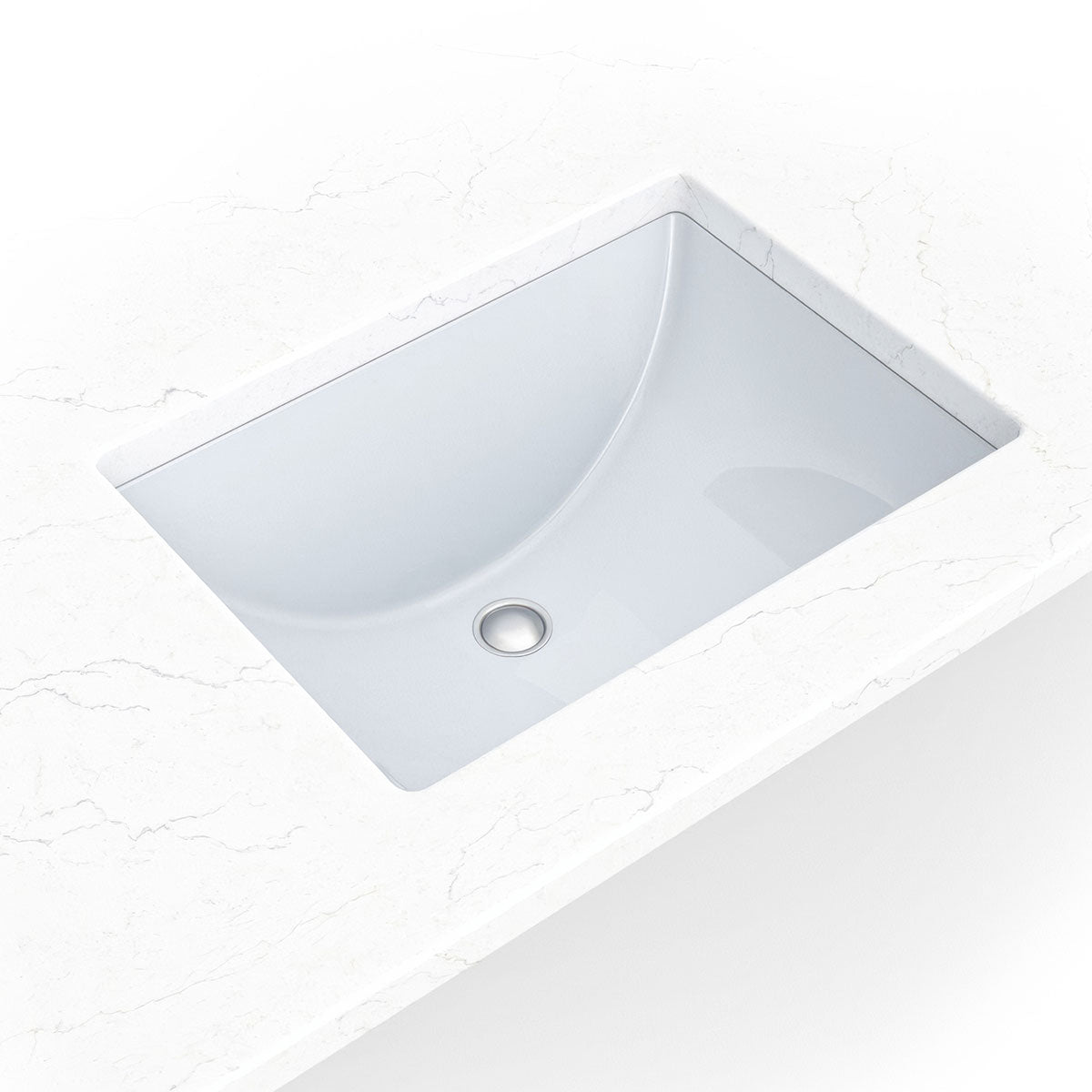 Porcelain Vanity Rectangle White-1813