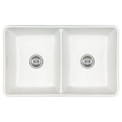 Fireclay Farmhouse White Double Bowl 5050-3220