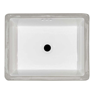 PORCELAIN VANITY RECTANGLE WHITE-2015 FLAT Sink - Shop at Home Craft Studio | Call 