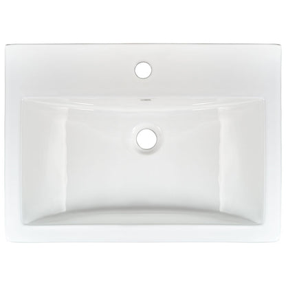 Overmount White Rectangle Porcelain 2417