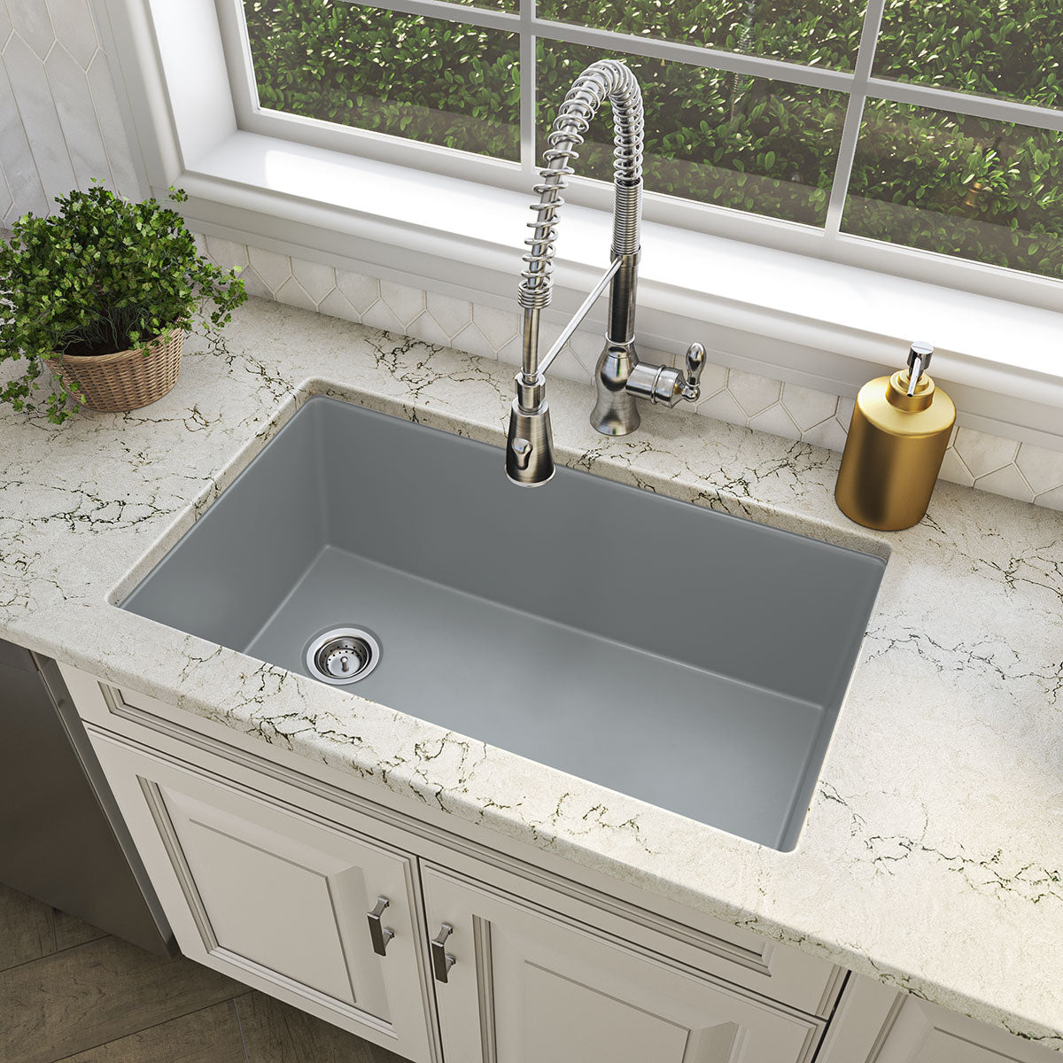 Gray Quartz Single Bowl 3119