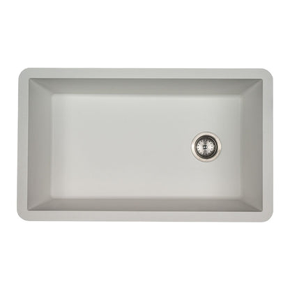 White Quartz Single Bowl 3119