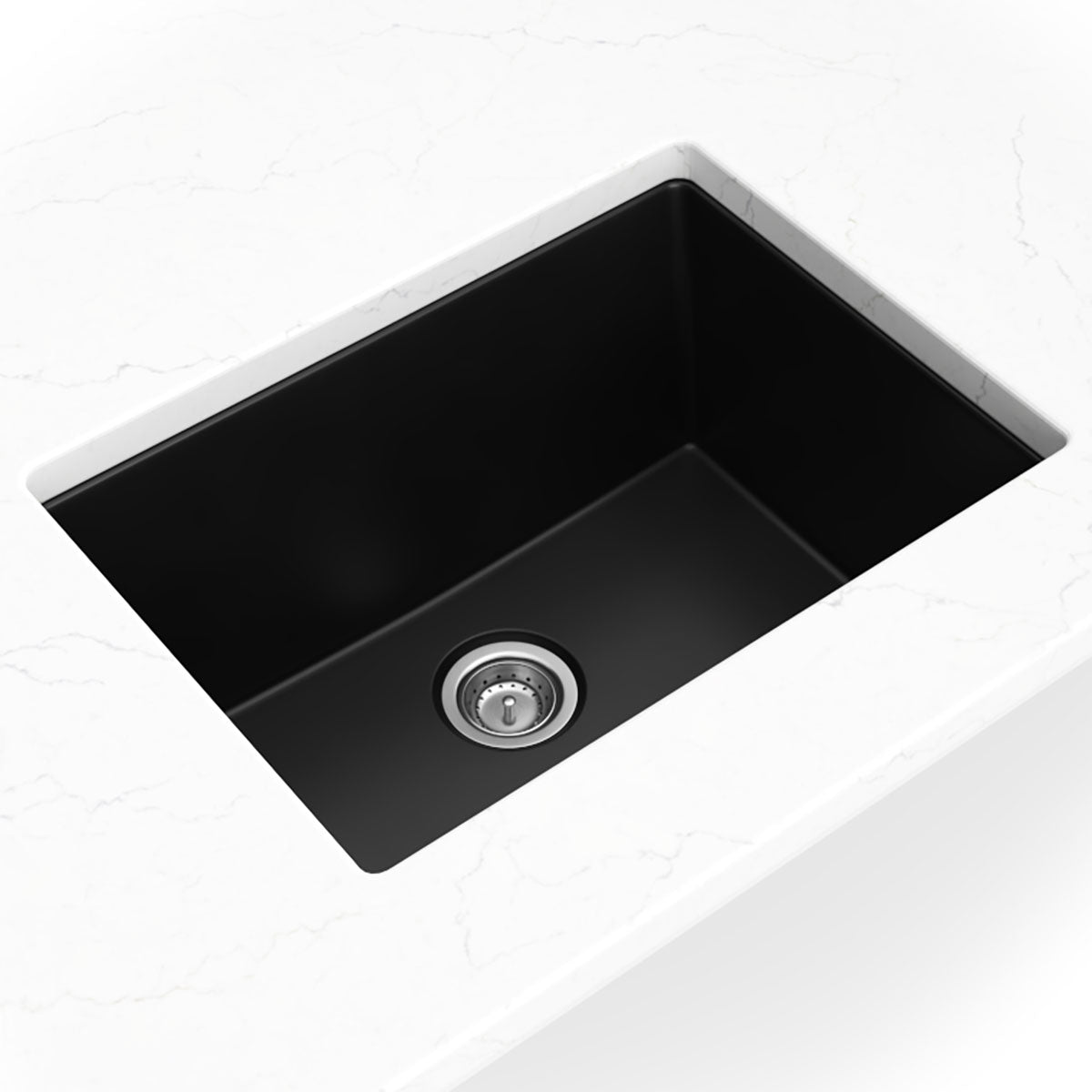 Quartz Black Straight Single Bowl 2418