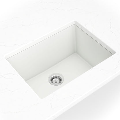 White Quartz Single Bowl 2418