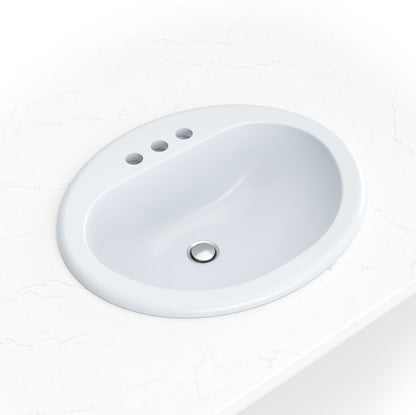 White Oval Overmount Sink 2118