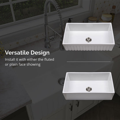 Fireclay Farmhouse White Single Bowl-3318