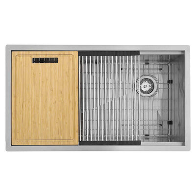 SS 16 GAU HANDCRAFTED WORKSTATION SINGLE BOWL-3319 Kitchen & Vanity Sinks - Shop at Home Craft Studio | Call 