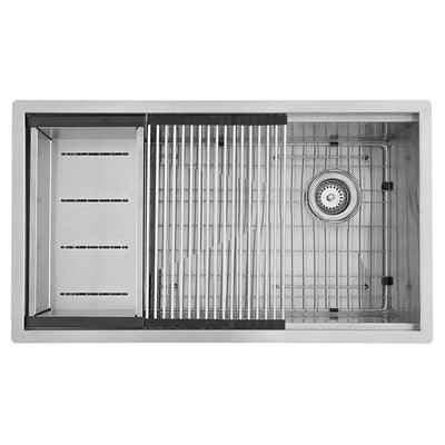 SS 16 GAU HANDCRAFTED WORKSTATION SINGLE BOWL-3319 Kitchen & Vanity Sinks - Shop at Home Craft Studio | Call 