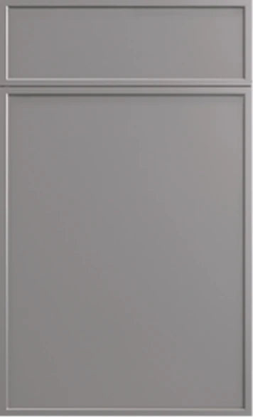 St. Martin Hampton Square kitchen cabinet door in warm gray painted finish - Home Craft Studio
