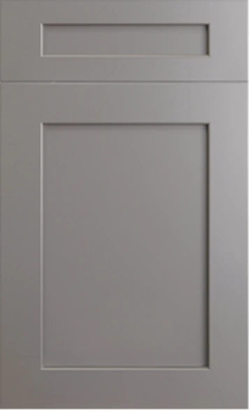 St. Martin Lakeland II kitchen cabinet door in warm gray painted finish - Home Craft Studio