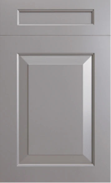 St. Martin Newhaven kitchen cabinet door in warm gray painted finish - Home Craft Studio