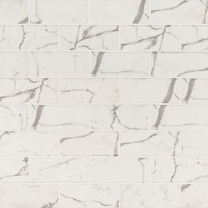 Statuario Celano Glass Tile 3x6