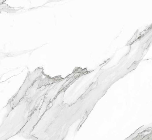 Statuario Dax Tile - Polished white marble effect tile with grey veining for elegant interiors.