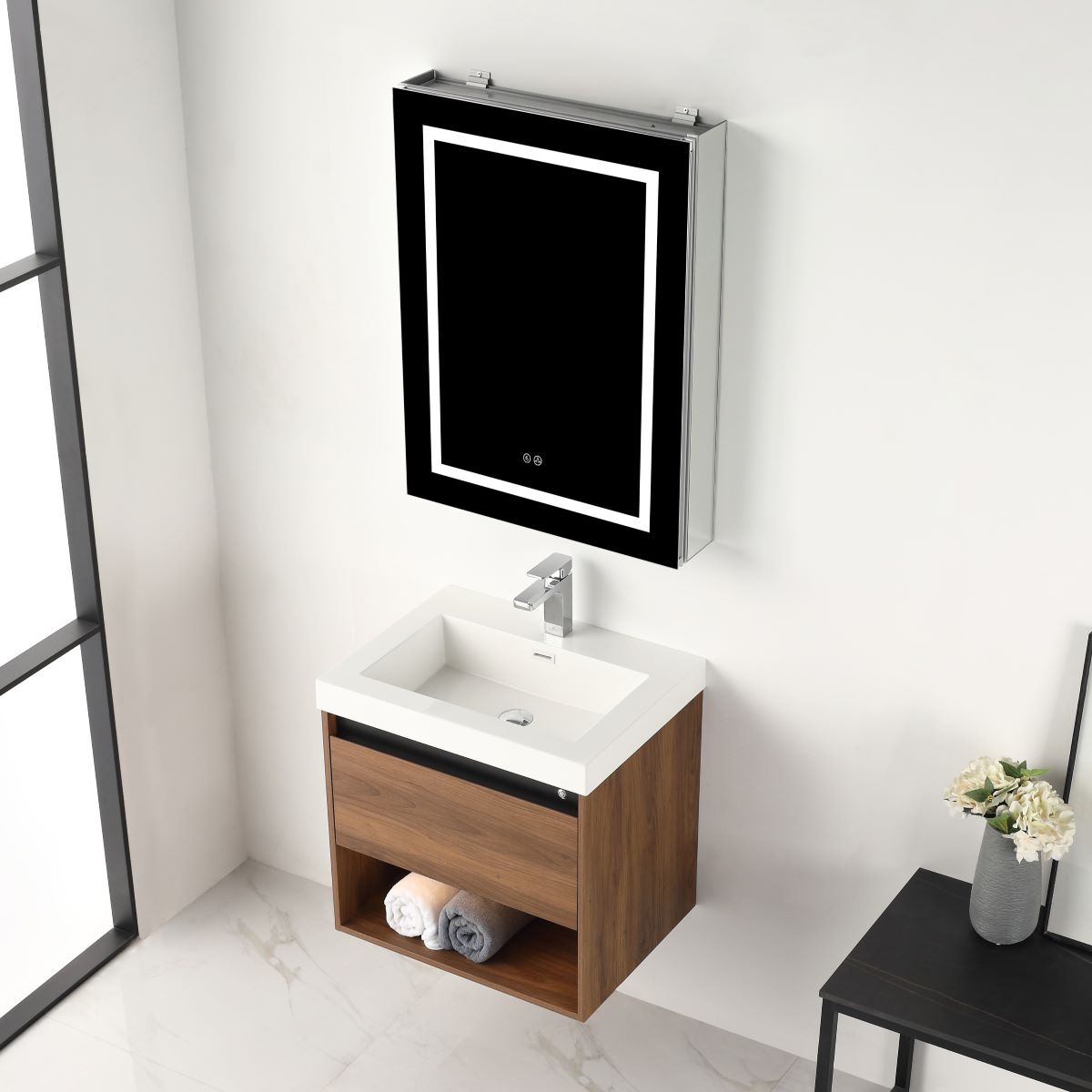 Bergen 24″ Vanity （Dual LED Illuminated）