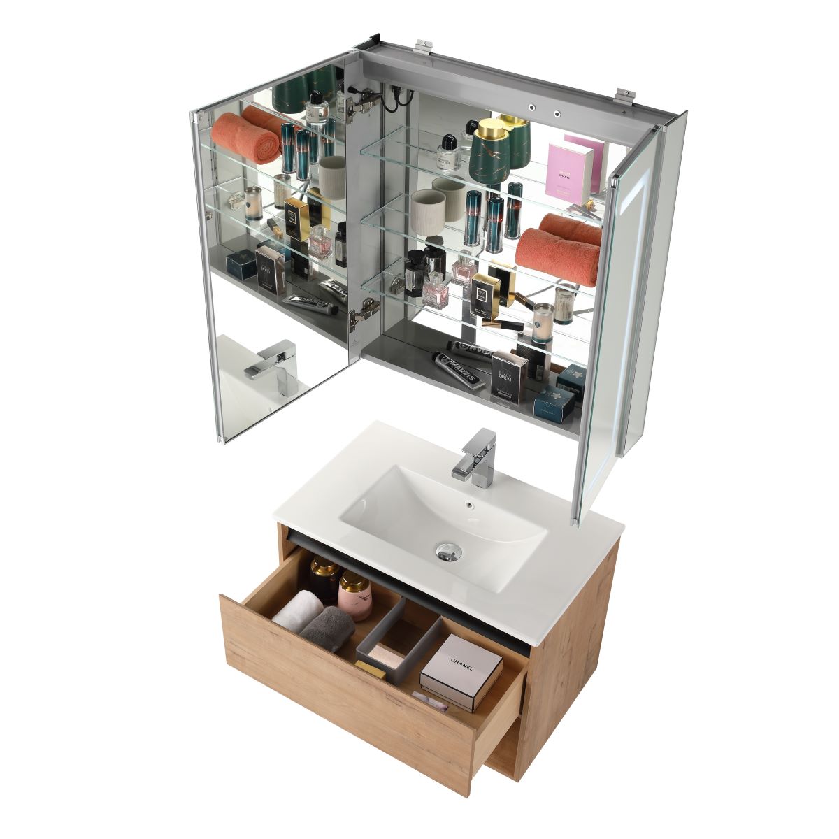 Bergen 30″ Vanity （Dual LED Illuminated）