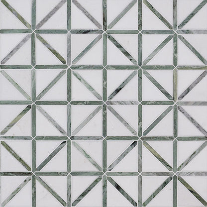 Verdant Green Geometrica Pattern Pol