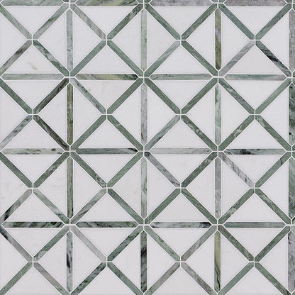 Verdant Green Geometrica Pattern Pol