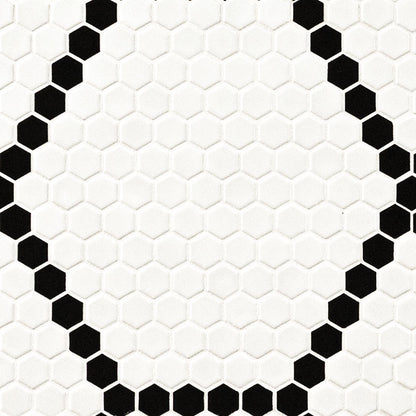 White And Black Hive Pattern Matte