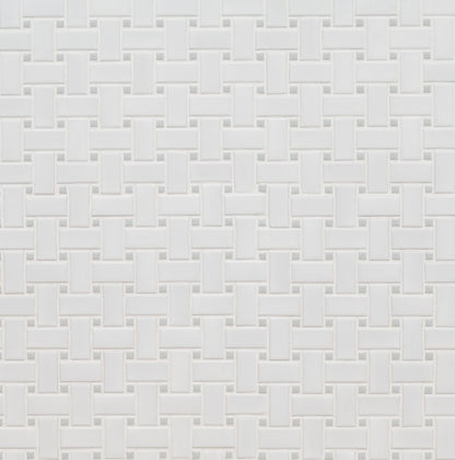 White And Gray Matte Basketweave 6mm