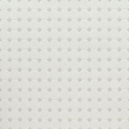 White And Gray Matte Octagon 6mm