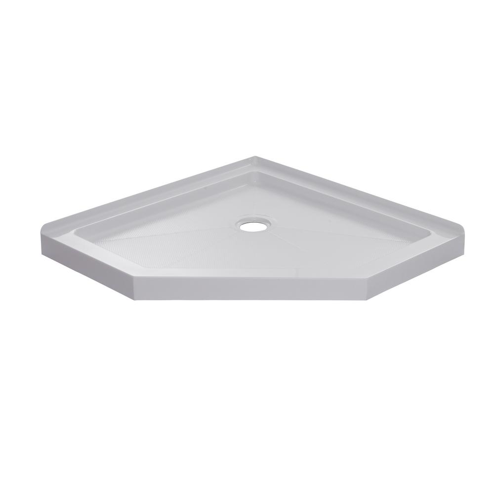 Neo Maggie Angle G06 Hinged Shower Door  36"W X 36"W X 76"H & 40"W X 40"W X 76"H (3/8" Thickness) (Chrome or Brushed Nickel)