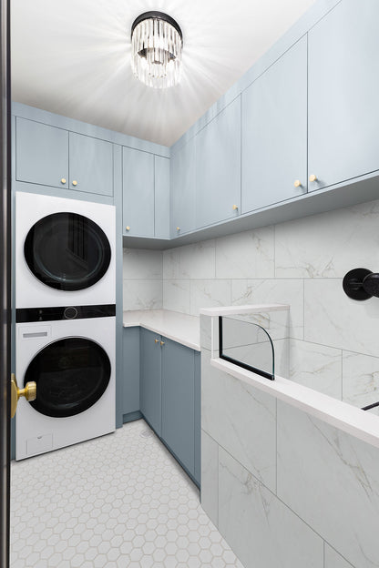 White Glossy 2” Hexagon Mosaic Tile